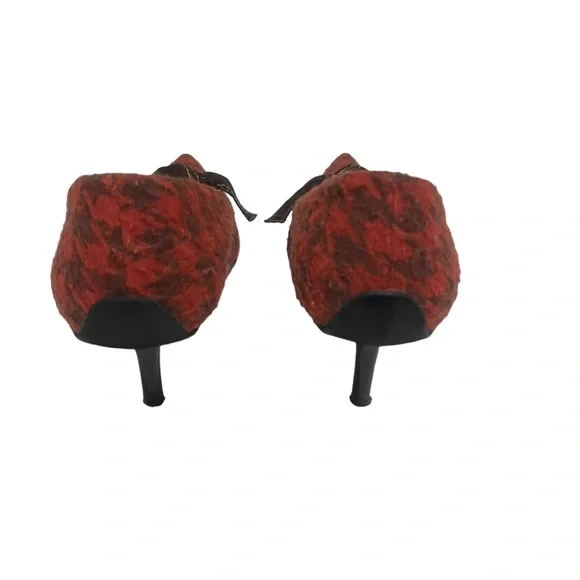 Sam Edelman, Red and Brown Women's Heels, Tweed, Size 9.5 - Picture 3 of 9